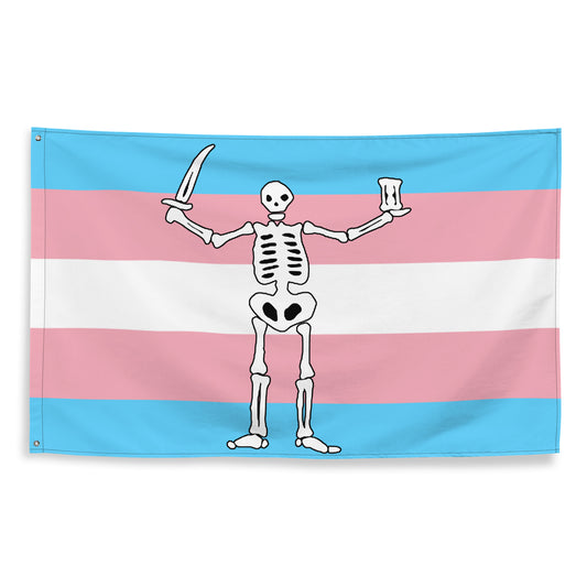 Transgender pride walrus Flag