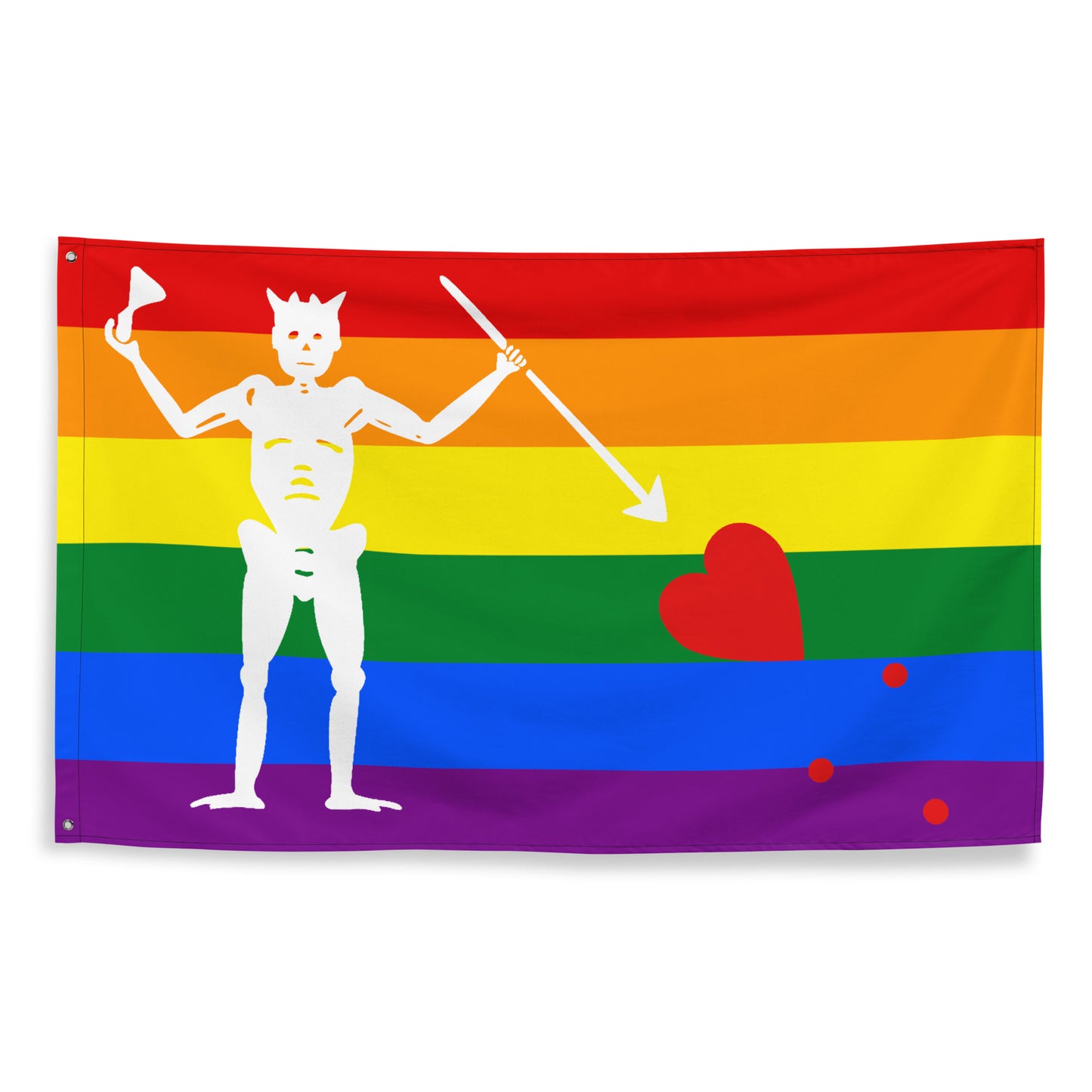Rainbow Pride Blackbeard Flag