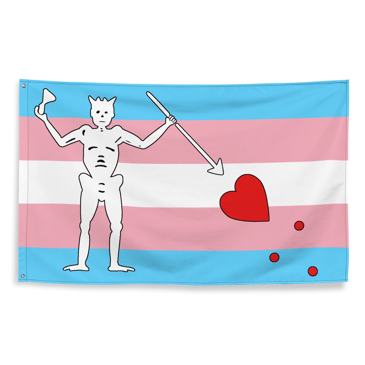 Transgender Pride Blackbeard Flag