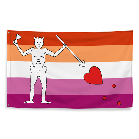 Lesbian Pride Blackbeard Flag