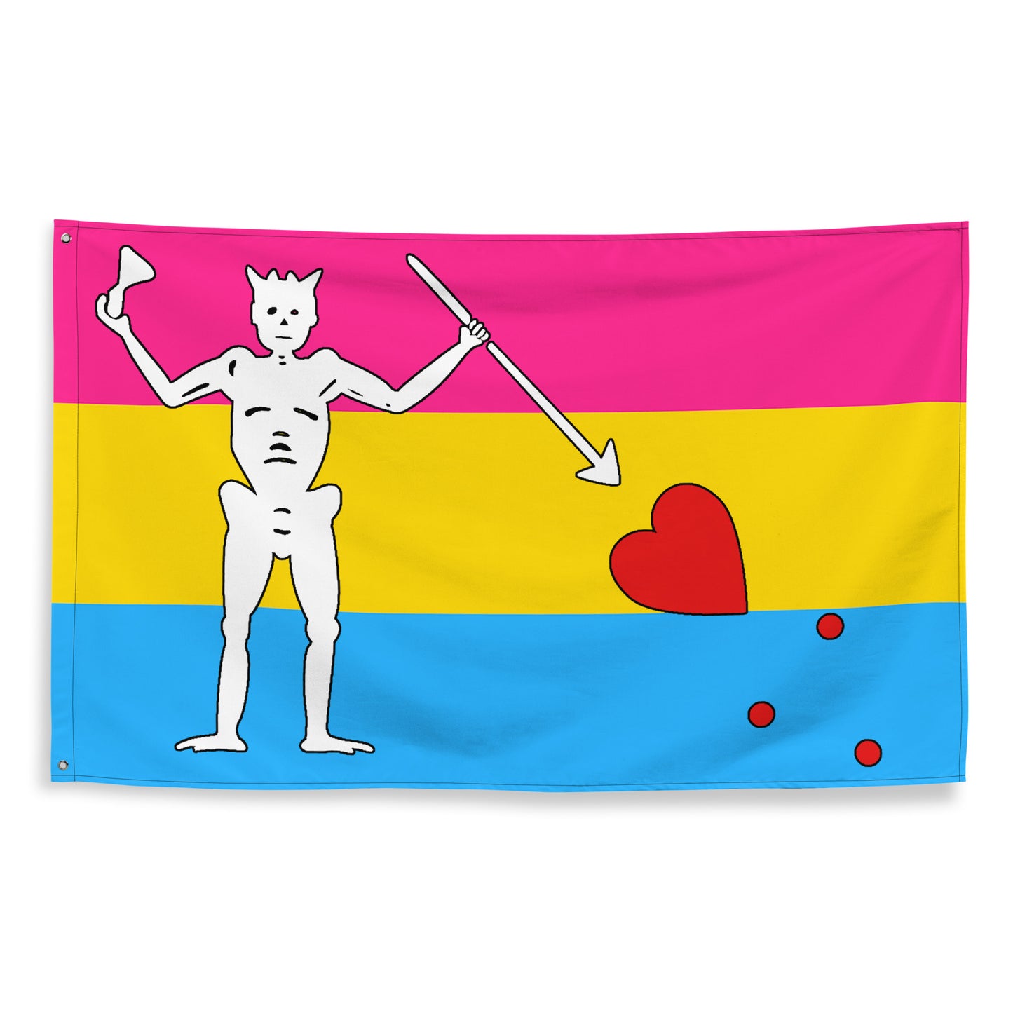 Pansexual Pride Blackbeard Flag