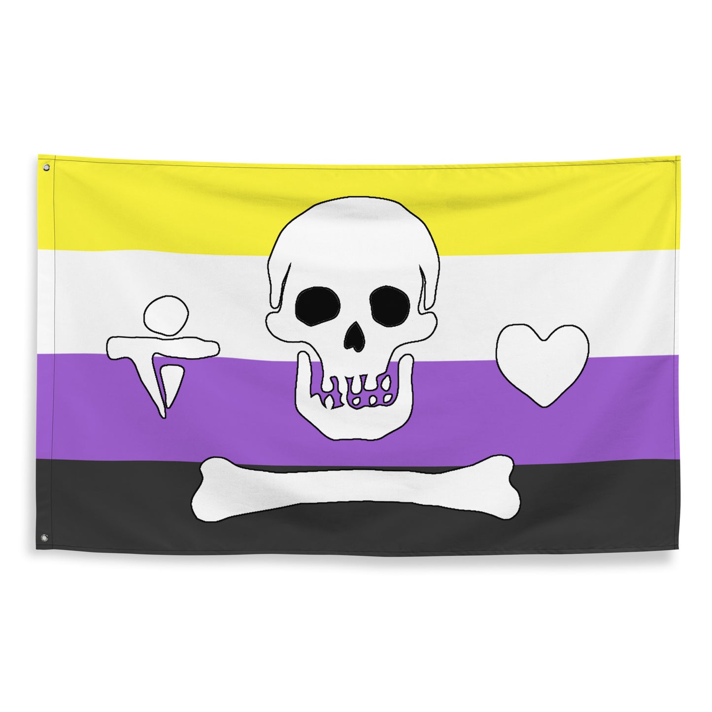 Nonbinary pride Stede Bonnet Flag