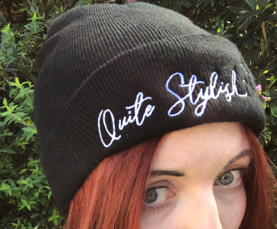 Quite Stylish, Embroidered Knitted Frasier Seattle Skyline Beanie Active Photos