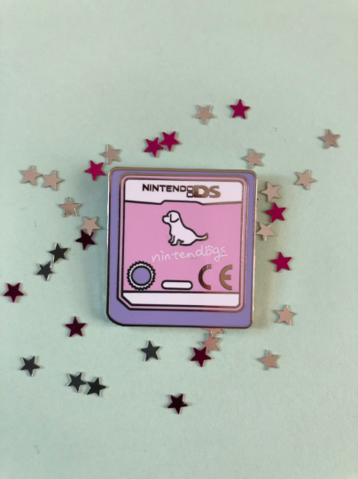 Nintendogs Game Cartridge inspired Hard Enamel Lapel Pin Badge