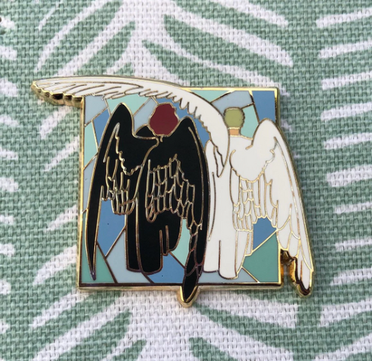 Angel and Demon Hard Enamel Lapel Pin Badge
