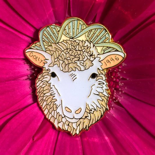 Dolly The Sheep Enamel Lapel Pin Badge